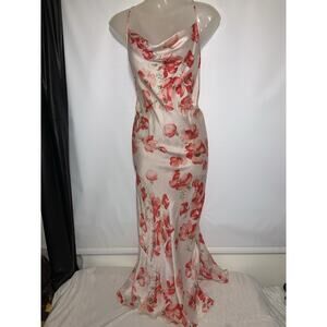 VINTAGE Y2K FLORAL SILK SLIP DRESS LINGERIE AUGUST SILK SIZE MEDIUM